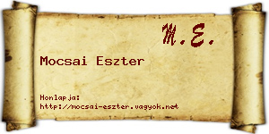 Mocsai Eszter névjegykártya