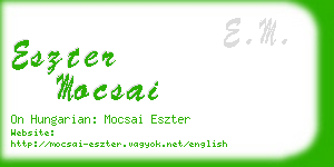 eszter mocsai business card